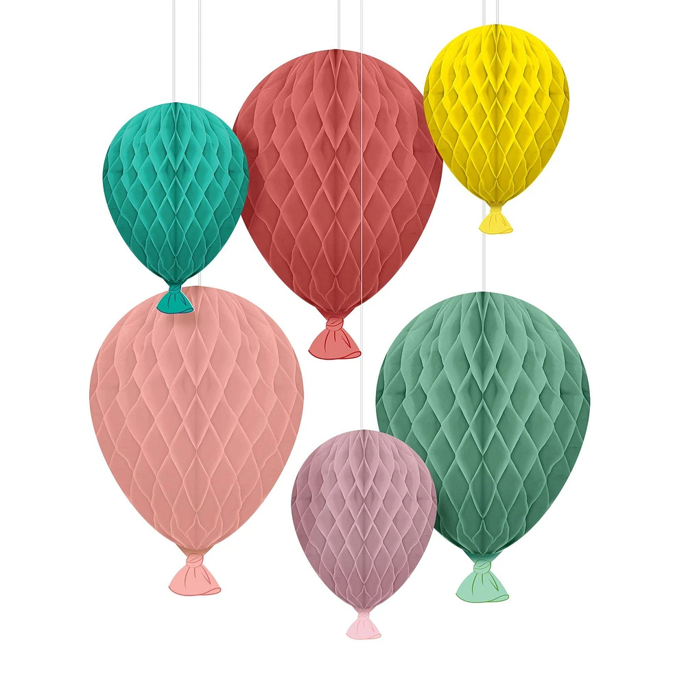 Happy Cake Day Honeycomb Balloon Decorations, 6pc