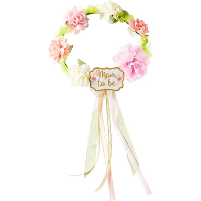 Mom-to-Be Belly Sash & Flower Crown Baby Shower Accessory Kit