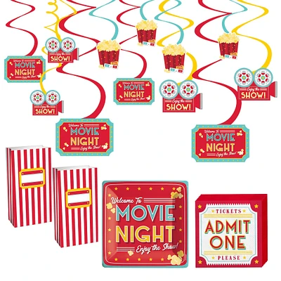 Movie Night Treat Tableware Kit for 20 Guests