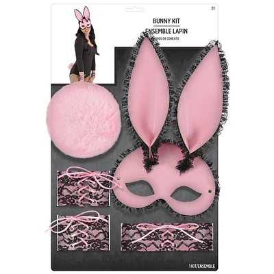 Adult Pink Bunny Costume Accessory Kit