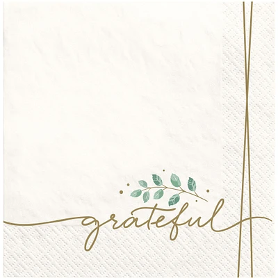 Simply Thankful Paper Dinner Napkins, 8in, 40ct