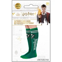 Adult Green & Silver Slytherin Knee-High Socks - Harry Potter