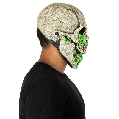 Adult Black Light Reactive Radioactive Skull Latex Mask