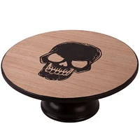 Skull Fiberboard Cake Stand, 10in x 4in