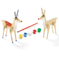 Wooden Reindeer Holiday Painting Craft Kit