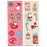 Peppermint Twist Holiday Stickers, 9 Sheets, 36pc