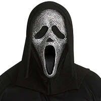 Ghostface Bling Plastic & Fabric Hooded Face Mask - Scream