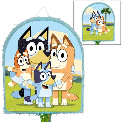 Pull String Bluey Cardstock & Tissue Paper Pinata, 17.5in x 21.75in