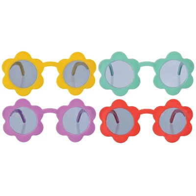 Multicolor Flower Plastic Glasses, 24ct