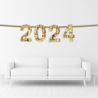 Gold Sequin 2024 Banner, 12ft