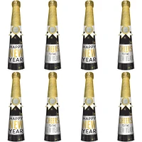 New Year's Eve Champagne Bottle Party Crackers, 8ct