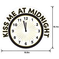 New Year's Eve Kiss Me Clock Cutout, 18.5in