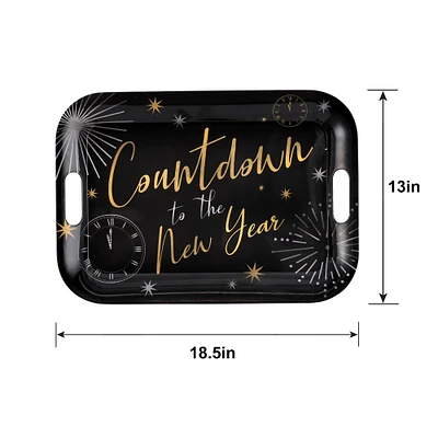 New Year's Countdown Melamine Serving Tray, 18.5in x 13in