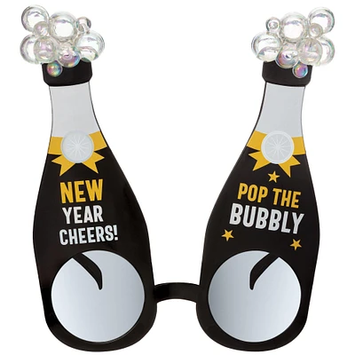 New Year's Eve Champagne Bottle Glasses