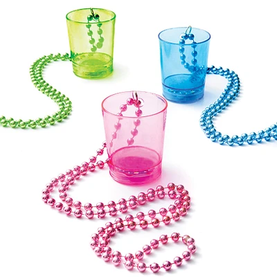 Light-Up Multicolor Shot Glass Necklaces, 6ct