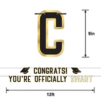 You're Officially Smart Graduation Letter Banner Set, 12ft, 2pc