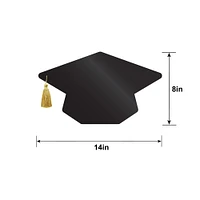 Grad Cap Acrylic Autograph Sign with Marker, 14in x 8in