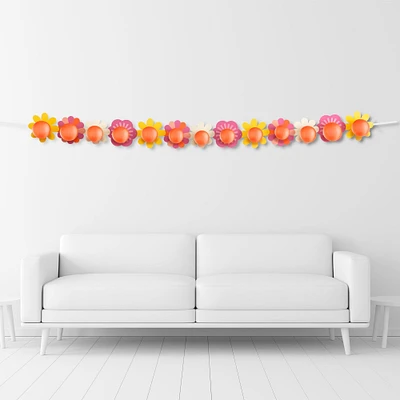 Throwback Summer Flower Latex Balloon Garland, 12ft