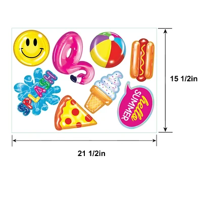 Pool Party Cardstock & Plastic Photo Booth Props, 8pc