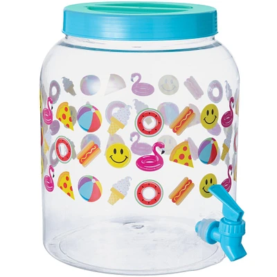 Pool Party Plastic Drink Dispenser, 2.1gal