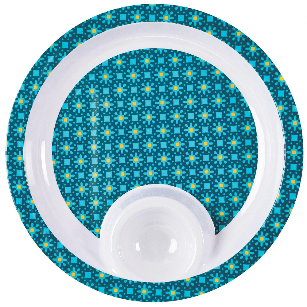 Summer Boho Melamine Chip & Dip Tray, 14.3in