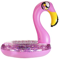 PoolCandy Glitter Inflatable Flamingo Pool Tube, 36in