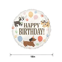 Pawsome Happy Birthday Foil Balloon, 18in