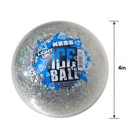 Kess Light-Up Glitter LED Ice Ball, 4in