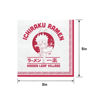 Ichiraku Ramen Paper Beverage Napkins, 5in, 16ct - Naruto Shippuden