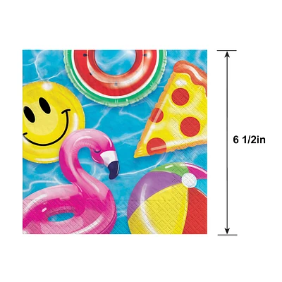 Cool Pool Paper Lunch Napkins, 6.5in, 40ct