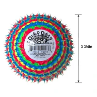 Rainbow Swirl Drop Dots Bounce Ball, 3.5in