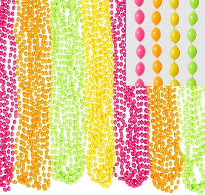 Black Light Neon Bead Necklaces 50ct