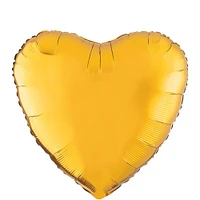 17in Gold Heart Foil Balloon