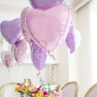17in Lavender Heart Foil Balloon