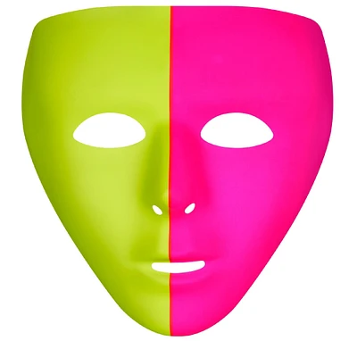 Black Light Neon Pink & Green Face Mask