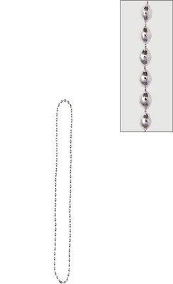 Metallic Silver Bead Necklace