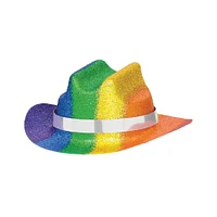 Rainbow Glitter Mini Cowboy Hat