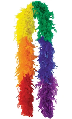 Rainbow Feather Boa