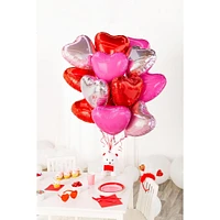 Red Heart Foil Balloon, 17in