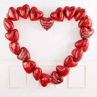 Red Heart Foil Balloon, 17in