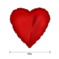 Red Heart Foil Balloon, 17in