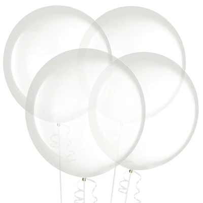 4ct, 24in, Clear Balloons