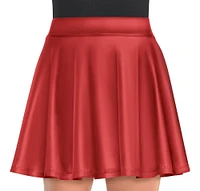 Womens Red Flare Skirt