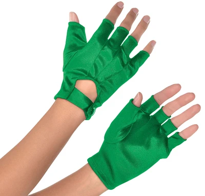 Adult Green Fingerless Gloves