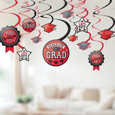 Graduation Party Decorations Kit with Banners, Balloons, Centerpiece, Streamers