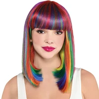 Rainbow Long Bob Wig