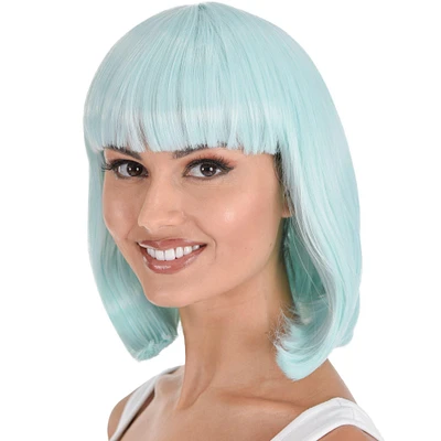 Robin's Egg Blue Long Bob Wig