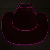 Light-Up Neon Pink Fabric Cowboy Hat