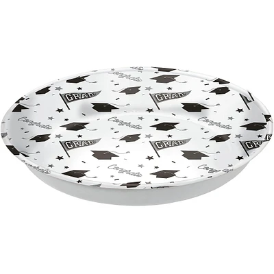 Silver Congrats Grad Plastic Bowl, 14in