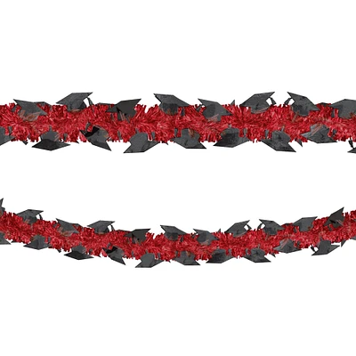 Red Graduation Tinsel Garland, 9ft